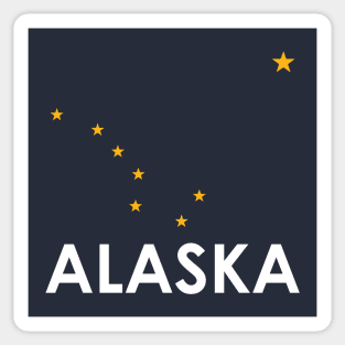 Travel Alaska Flag Stars Sticker